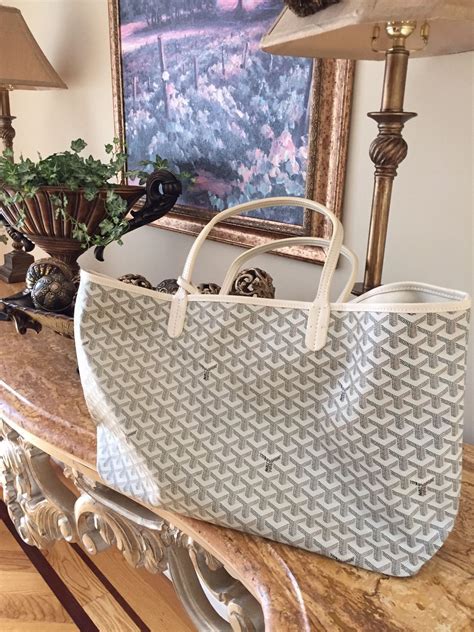 goyard tote white small|Goyard tote with zipper.